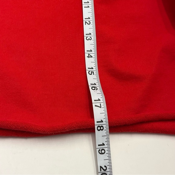 Levis Womens Red White Long Sleeve Cropped Oversized Pullover Sweatshirt… - Picture 8 of 13
